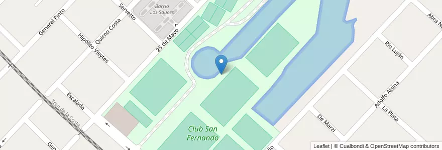 Mapa de ubicacion de Club San Fernando en Argentinië, Buenos Aires, Partido De San Fernando, San Fernando.