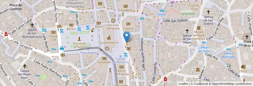 Mapa de ubicacion de Club San Francisco en Spanje, Andalusië, Sevilla, Sevilla.
