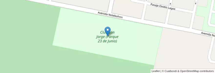 Mapa de ubicacion de Club San Jorge (Parque 23 de Junio) en Argentinië, Santa Fe, Departamento San Martín, Municipio De San Jorge.