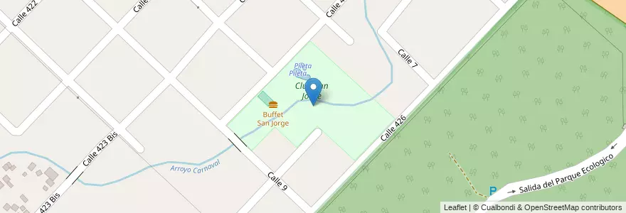 Mapa de ubicacion de Club San Jorge, Villa Elisa en Arjantin, Buenos Aires, Partido De La Plata, Villa Elisa.