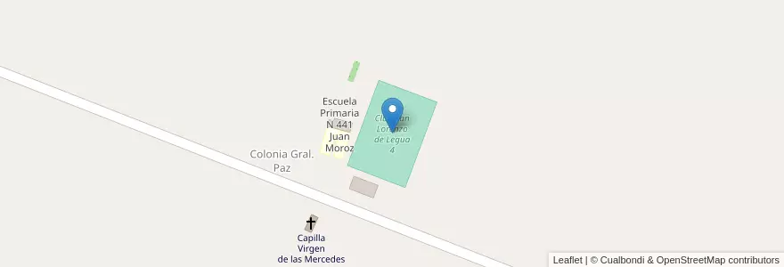 Mapa de ubicacion de Club San Lorenzo de Legua 4 en Argentinien, Chaco, Departamento Quitilipi, Municipio De Quitilipi.