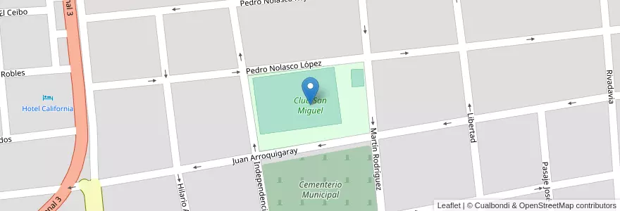 Mapa de ubicacion de Club San Miguel en Argentinien, Provinz Buenos Aires, Partido De Monte, San Miguel Del Monte.