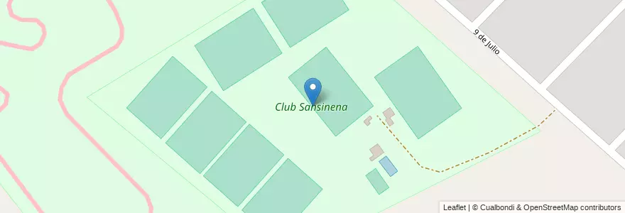 Mapa de ubicacion de Club Sansinena en 아르헨티나, 부에노스아이레스주, Partido De Bahía Blanca, General Daniel Cerri.