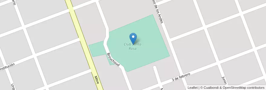 Mapa de ubicacion de Club Santa Rosa en アルゼンチン, エントレ・リオス州, Departamento Colón, Distrito Primero, San José.