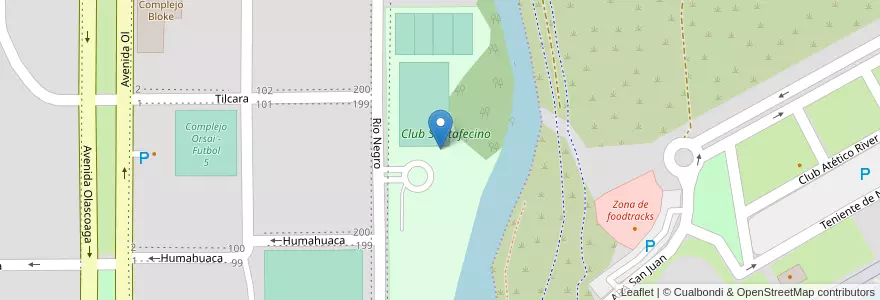 Mapa de ubicacion de Club Santafecino en アルゼンチン, チリ, ネウケン州, Departamento Confluencia, Municipio De Neuquén, Neuquén.