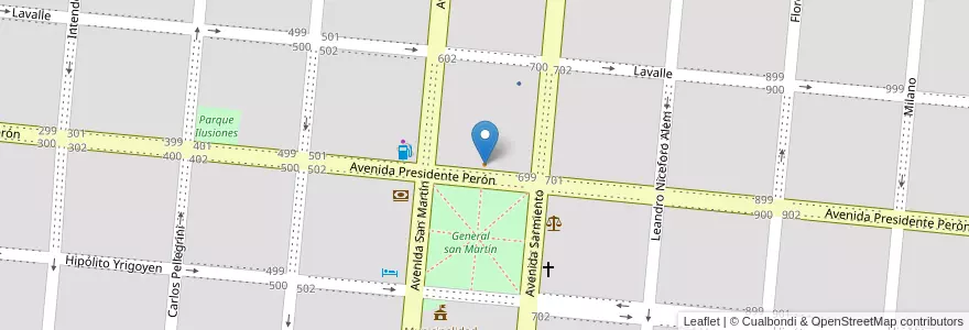 Mapa de ubicacion de Club Social en Argentine, Province De Buenos Aires, Partido De General Alvear, General Alvear.