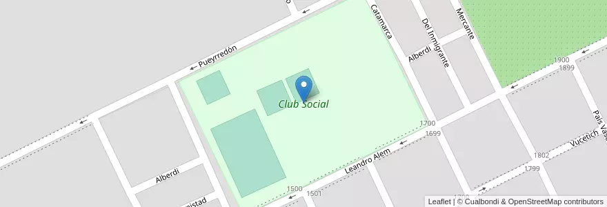Mapa de ubicacion de Club Social en الأرجنتين, بوينس آيرس, Partido De Dolores, Dolores.