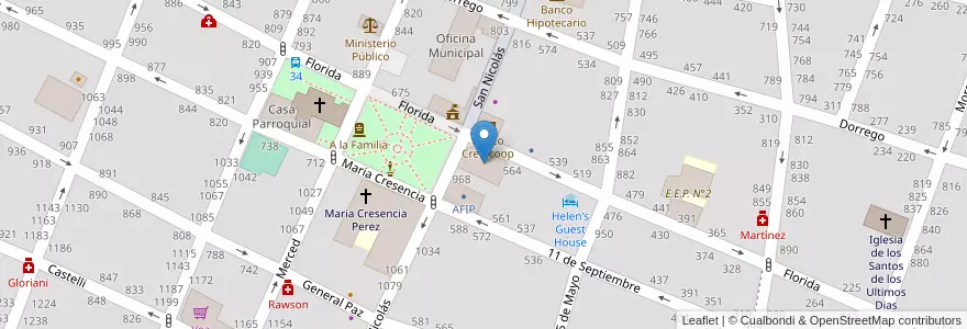 Mapa de ubicacion de Club Social en Argentinië, Buenos Aires, Partido De Pergamino.