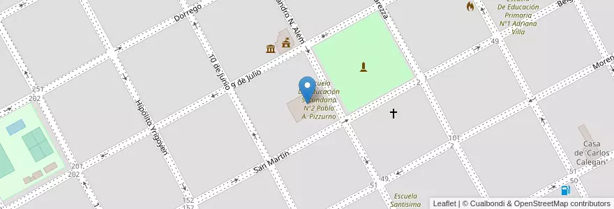 Mapa de ubicacion de Club Social en Arjantin, Buenos Aires, Partido De Alberti, Alberti.