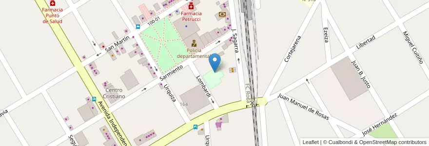 Mapa de ubicacion de Club Social Alejandro Korn en Arjantin, Buenos Aires, Partido De San Vicente.