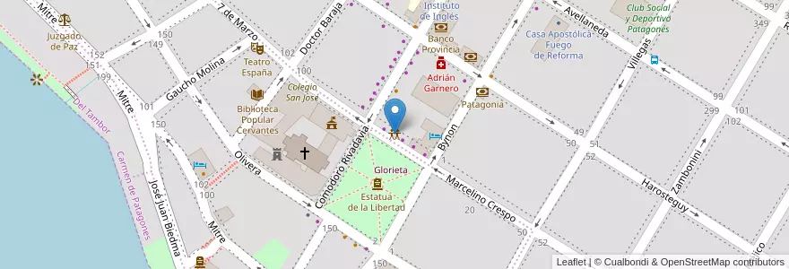 Mapa de ubicacion de Club Social Patagones en Arjantin, Buenos Aires, Partido De Patagones, Carmen De Patagones.