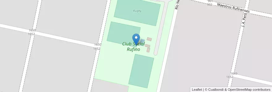 Mapa de ubicacion de Club Social Rufino en الأرجنتين, سانتا في, Departamento General López, Municipio De Rufino.