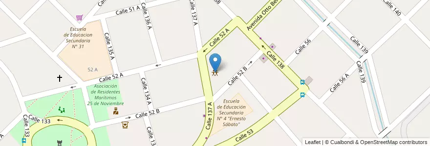 Mapa de ubicacion de Club Social Sol Marítimo en الأرجنتين, بوينس آيرس, Partido De Berazategui, Hudson.