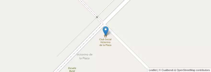 Mapa de ubicacion de Club Social Victorino de la Plaza en 阿根廷, 布宜诺斯艾利斯省, Partido De Guaminí.