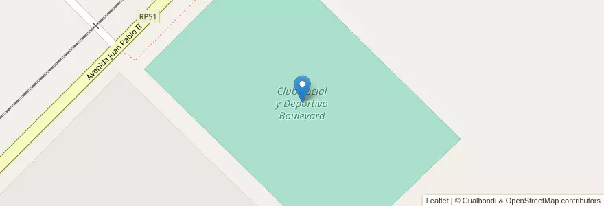 Mapa de ubicacion de Club Social y Deportivo Boulevard en Argentina, Río Negro Province, Departamento Adolfo Alsina, Viedma.