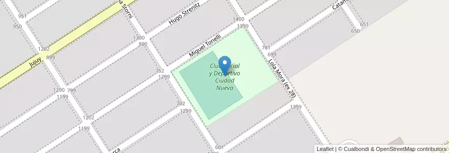 Mapa de ubicacion de Club Social y Deportivo Ciudad Nueva en アルゼンチン, サンタフェ州, Departamento General López, Municipio De Venado Tuerto.