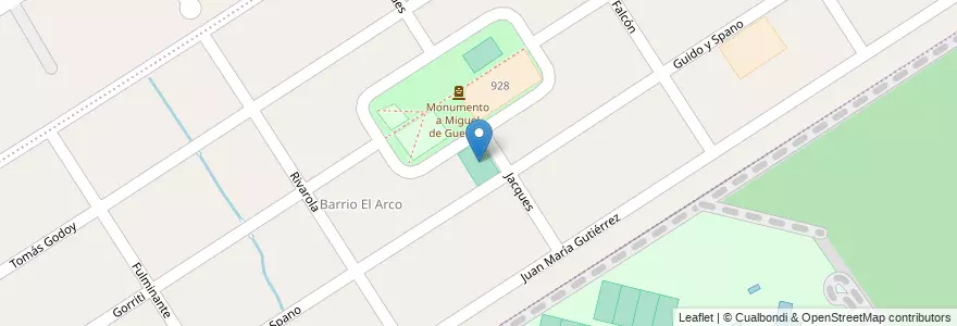Mapa de ubicacion de Club Social y Deportivo El Arco en Argentina, Provincia Di Buenos Aires, Partido De Tigre, Benavídez.