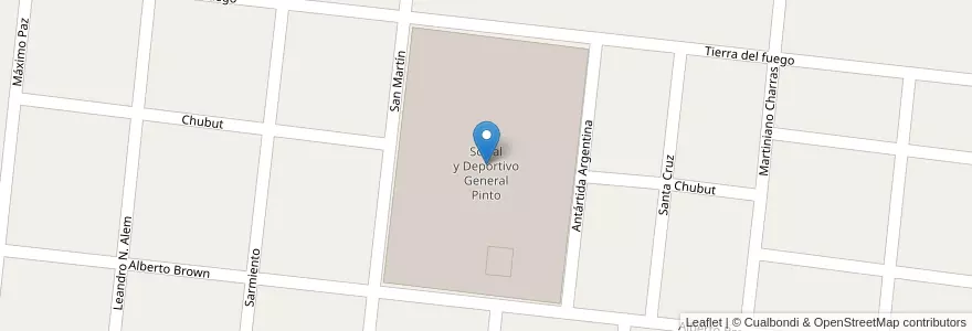 Mapa de ubicacion de Club Social y Deportivo General Pinto en Arjantin, Buenos Aires, Partido De General Pinto.