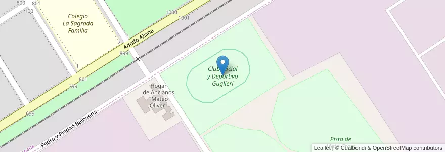 Mapa de ubicacion de Club Social y Deportivo Guglieri en آرژانتین, استان بوئنوس آیرس, Partido De Daireaux.