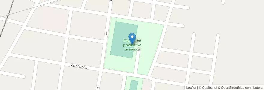 Mapa de ubicacion de Club Social y Deportivo La Bianca en Argentina, Entre Ríos, Departamento Concordia, Distrito Suburbios, Concordia, Concordia.