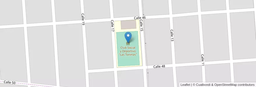 Mapa de ubicacion de Club Social y Deportivo "Las Toninas" en Argentina, Provincia Di Buenos Aires, Partido De La Costa, Las Toninas.