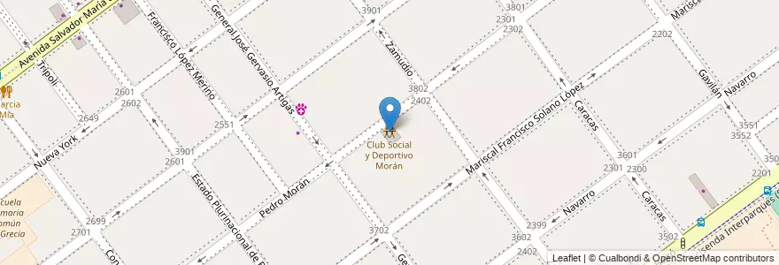 Mapa de ubicacion de Club Social y Deportivo Morán, Agronomia en آرژانتین, Ciudad Autónoma De Buenos Aires, Buenos Aires, Comuna 15.