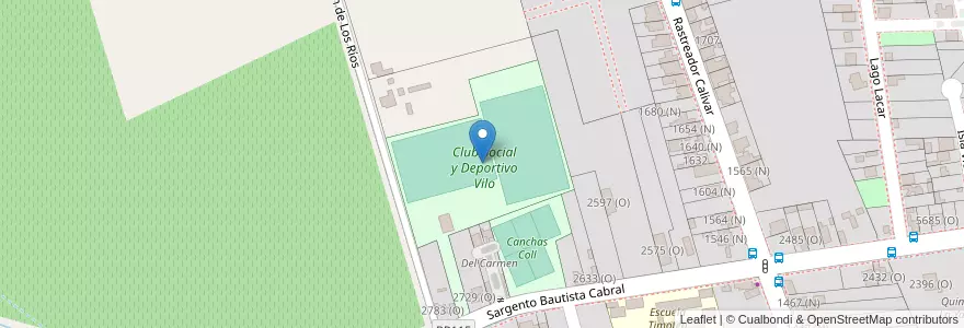 Mapa de ubicacion de Club Social y Deportivo Vilo en 阿根廷, San Juan, 智利, Rivadavia.