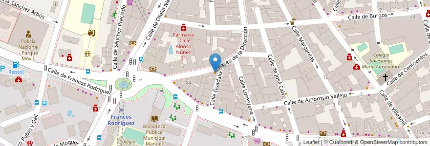 Mapa de ubicacion de Club Solineu en スペイン, マドリード州, Comunidad De Madrid, Área Metropolitana De Madrid Y Corredor Del Henares, Madrid.