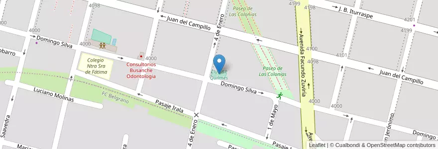Mapa de ubicacion de Club SP Quilmes en 阿根廷, Santa Fe, Departamento La Capital, Santa Fe Capital, Santa Fe.