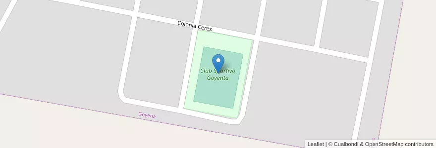 Mapa de ubicacion de Club Sportivo Goyenta en آرژانتین, استان بوئنوس آیرس, Partido De Saavedra, Goyena.