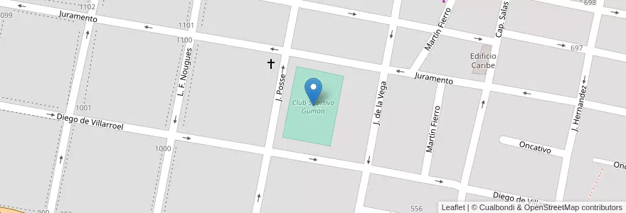 Mapa de ubicacion de Club Sportivo Gumän en 아르헨티나, Tucumán, San Miguel De Tucumán, Departamento Capital, San Miguel De Tucumán.