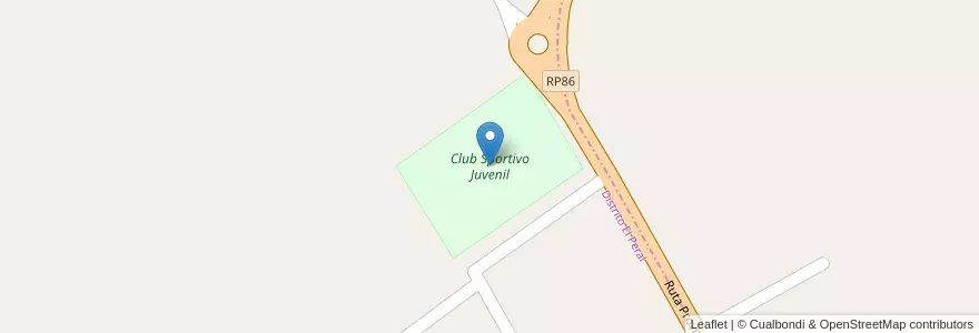 Mapa de ubicacion de Club Sportivo Juvenil en Argentinië, Chili, Mendoza, Departamento Tupungato.
