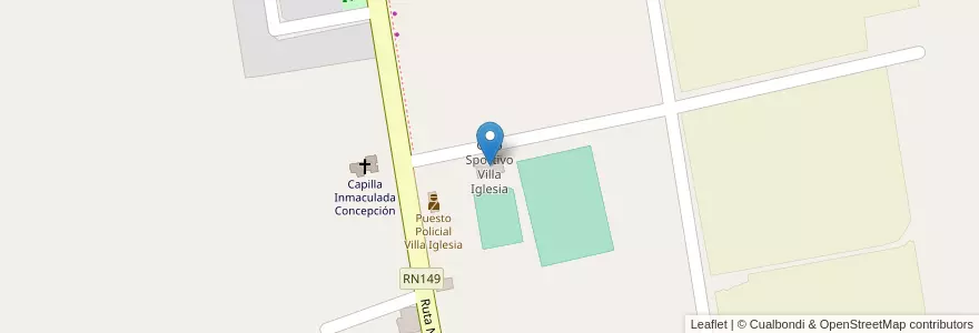 Mapa de ubicacion de Club Sportivo Villa Iglesia en Argentina, San Juan, Chile, Iglesia.