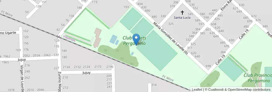Mapa de ubicacion de Club Sports Pergamino en Argentina, Provincia Di Buenos Aires, Partido De Pergamino.