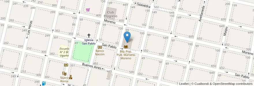 Mapa de ubicacion de Club Sports Salto en 阿根廷, 布宜诺斯艾利斯省, Partido De Salto.