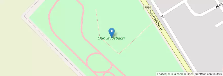 Mapa de ubicacion de Club Studebaker en Argentina, Santa Fe, Departamento General López, Municipio De Villa Cañás, Villa Cañás.