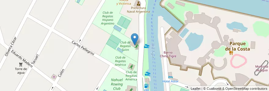 Mapa de ubicacion de Club Suzio en アルゼンチン, ブエノスアイレス州, Partido De Tigre, Tigre.