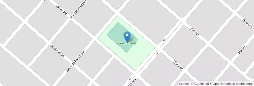 Mapa de ubicacion de Club Talleres en アルゼンチン, サンティアゴ・デル・エステロ州, Departamento General Taboada, Añatuya.