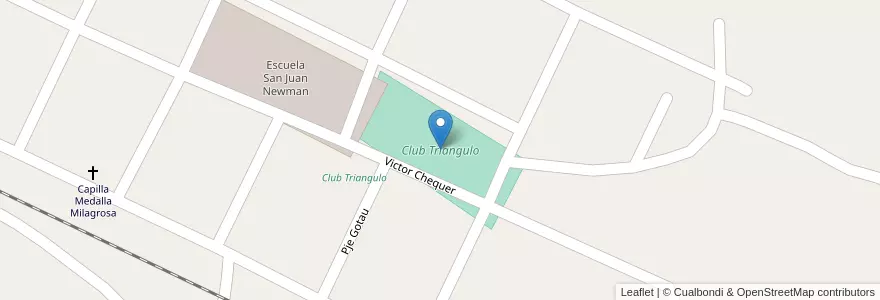 Mapa de ubicacion de Club Triangulo en Argentine, Santiago Del Estero, Departamento Copo.