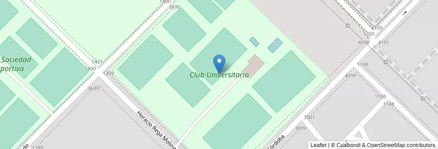 Mapa de ubicacion de Club Universitario en アルゼンチン, ブエノスアイレス州, Partido De Bahía Blanca, Bahía Blanca.