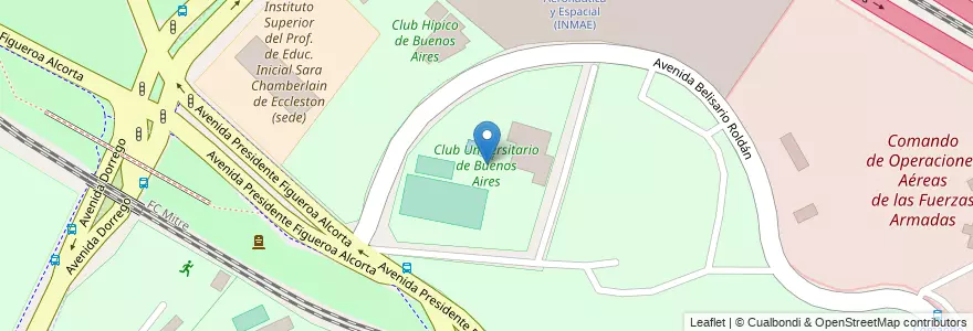 Mapa de ubicacion de Club Universitario de Buenos Aires, Palermo en Argentine, Ciudad Autónoma De Buenos Aires, Buenos Aires, Comuna 14.