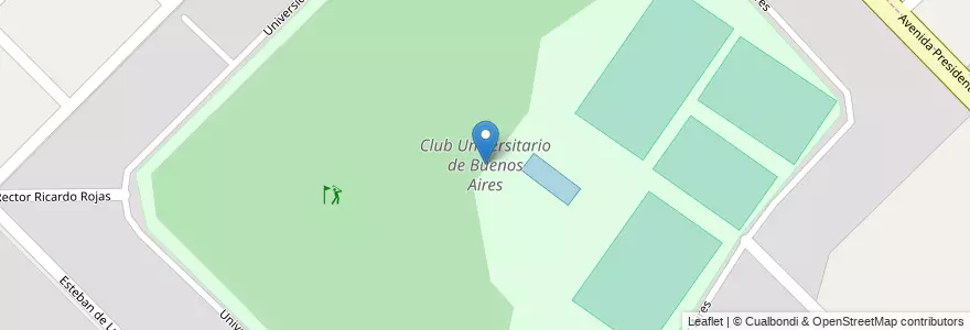 Mapa de ubicacion de Club Universitario de Buenos Aires en アルゼンチン, ブエノスアイレス州, Partido De Malvinas Argentinas, Los Polvorines.