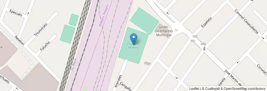 Mapa de ubicacion de Club Villa Modelo en Argentina, Buenos Aires, Partido De Avellaneda, Gerli.