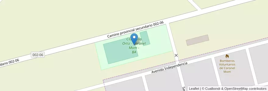 Mapa de ubicacion de Club Villa Ortíz - Coronel Mom - BA en آرژانتین, استان بوئنوس آیرس, Partido De Alberti.