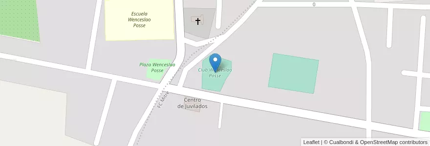 Mapa de ubicacion de Club Wenceslao Posse en Argentinië, Tucumán, Departamento Cruz Alta, Municipio De Delfín Gallo.