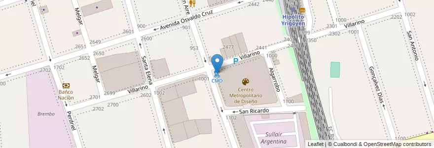 Mapa de ubicacion de CMD, Barracas en アルゼンチン, Ciudad Autónoma De Buenos Aires, Partido De Avellaneda, Comuna 4, ブエノスアイレス.