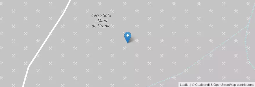 Mapa de ubicacion de CNEA - Complejo Minero Cerro Solo (CMCS) en Arjantin, Şili, Chubut, Departamento Río Senguer.