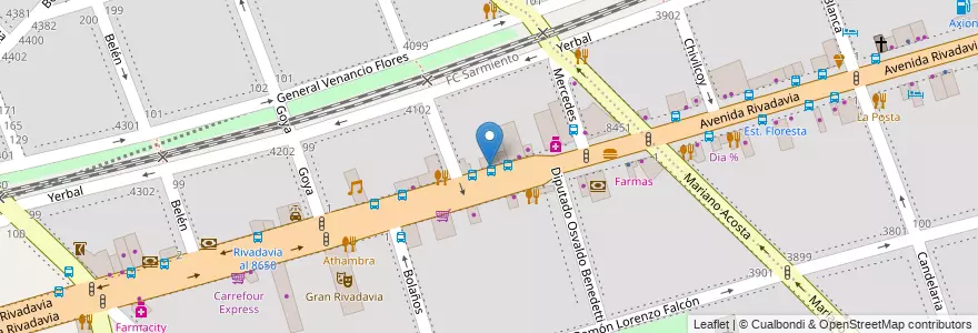 Mapa de ubicacion de COA, Velez Sarsfield en Argentinien, Ciudad Autónoma De Buenos Aires, Buenos Aires, Comuna 10.
