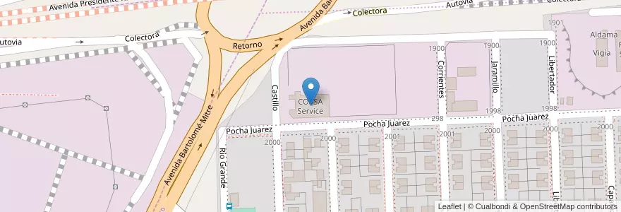 Mapa de ubicacion de COASA Service en Arjantin, Şili, Santa Cruz, Atlántico, Deseado, Caleta Olivia.