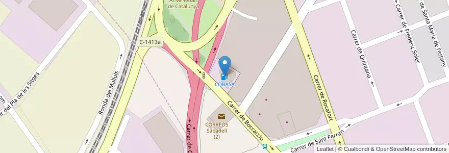 Mapa de ubicacion de COBASA en اسپانیا, Catalunya, Barcelona, Vallès Occidental, Sabadell.
